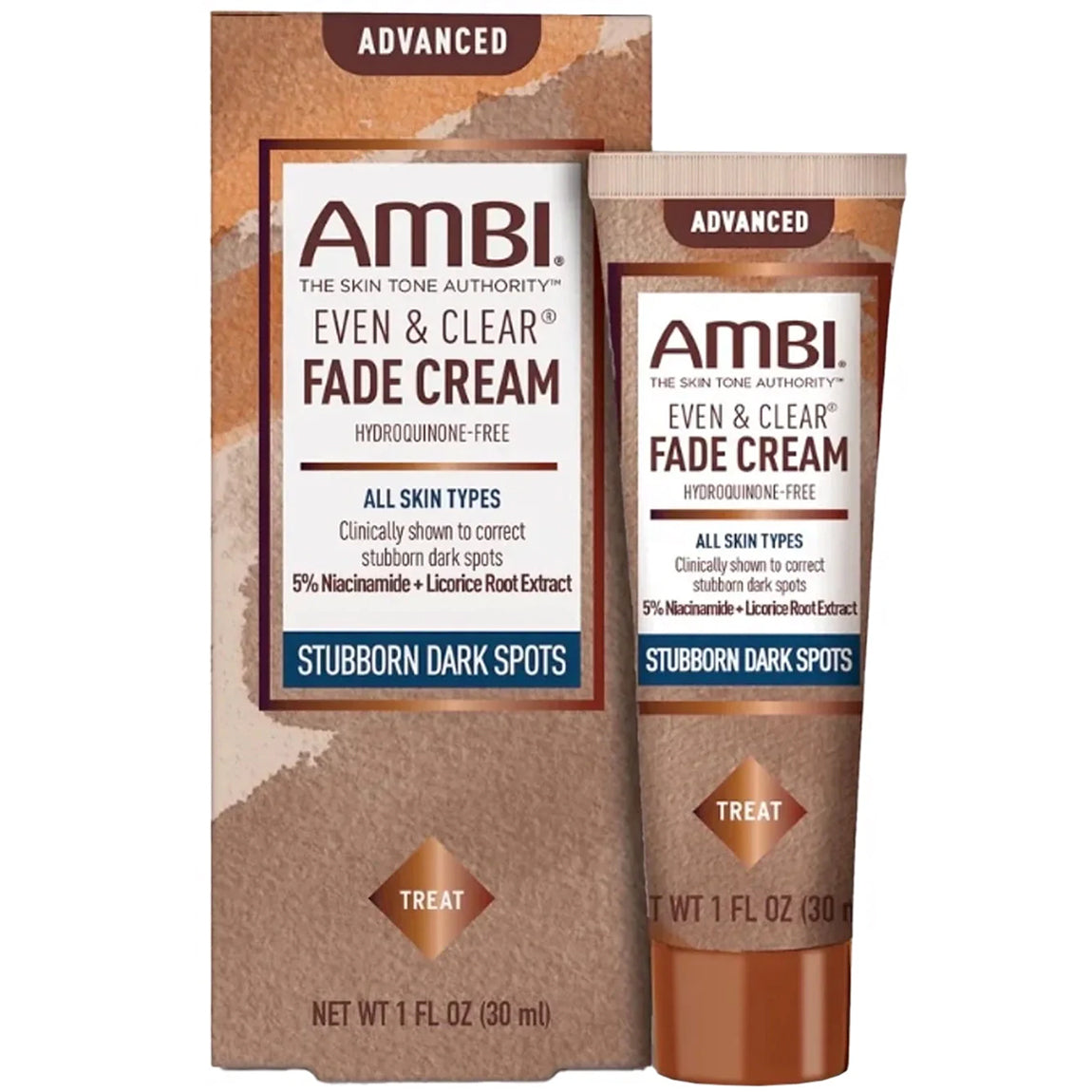 Ambi Even & Clear Fade Cream - Stubborn Dark Spots 1oz