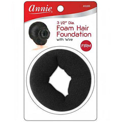 Annie #3285 Foam Hair Foundation Donut 3 1\/2\" With Wire - Firm