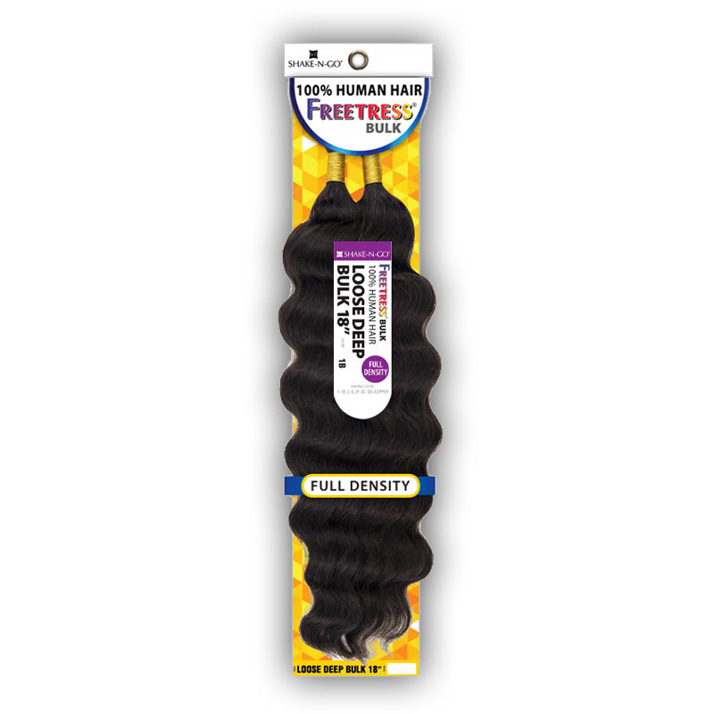 Freetress 100% Human Hair Braid - LOOSE DEEP BULK 18