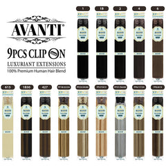 Hair Couture Avanti Human Hair Blend 9pcs Clip On Extension - HBCL18