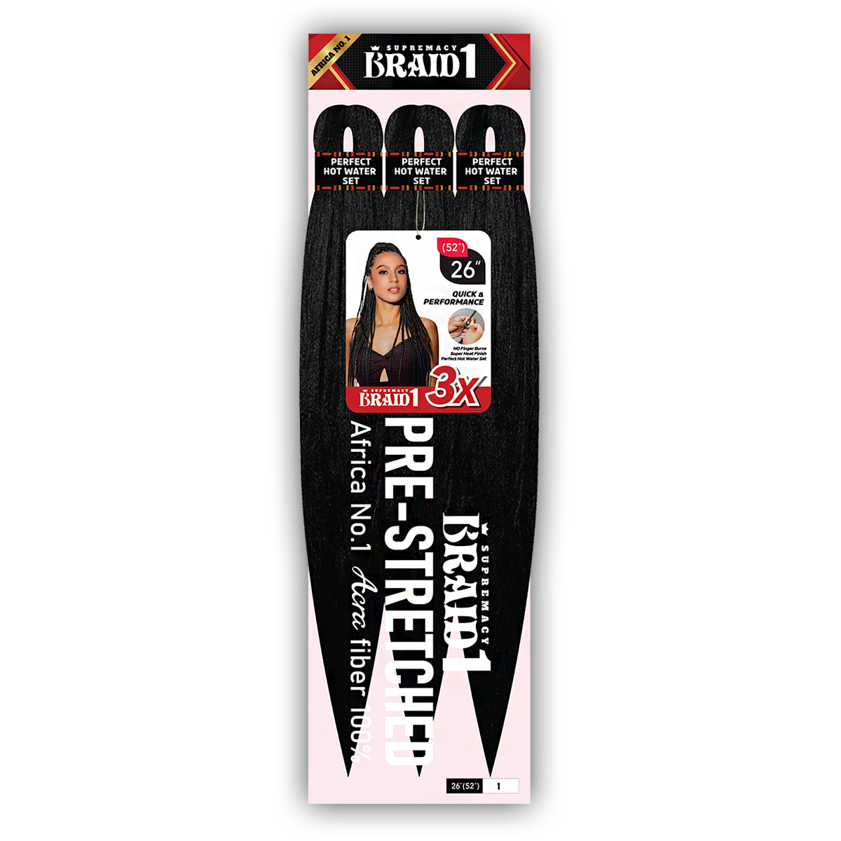 Hairland Synthetic Pre Stretched Braid - 3X BRAID1 26