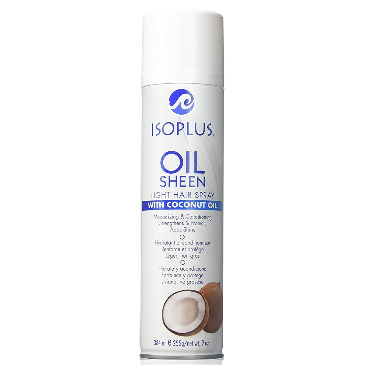 Isoplus Oil Sheen Light Hair Spray with Coconut Oil 9oz