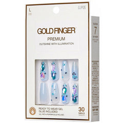 Kiss GJPXX Gold Finger Premium Outshine with Illumination 30 Nails