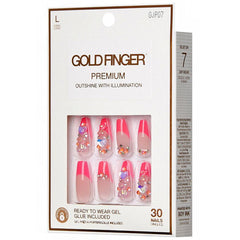 Kiss GJPXX Gold Finger Premium Outshine with Illumination 30 Nails