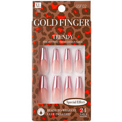 Kiss GSFXX Gold Finger Trendy Ready to Wear Gel 24 Nails