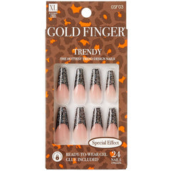 Kiss GSFXX Gold Finger Trendy Ready to Wear Gel 24 Nails