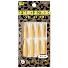 Kiss GSXX Gold Finger Solid Color Everyday Wearable Color 24 Nails