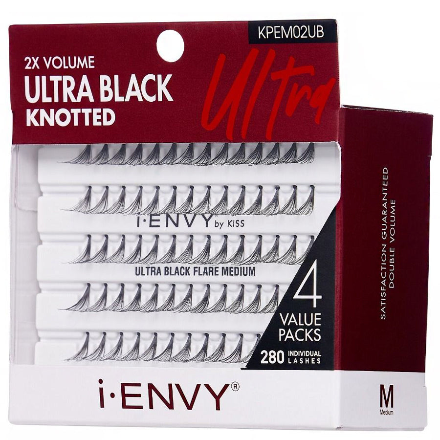 Kiss I-Envy KPEMXXUB 2X Volume Ultra Black Individual Lashes