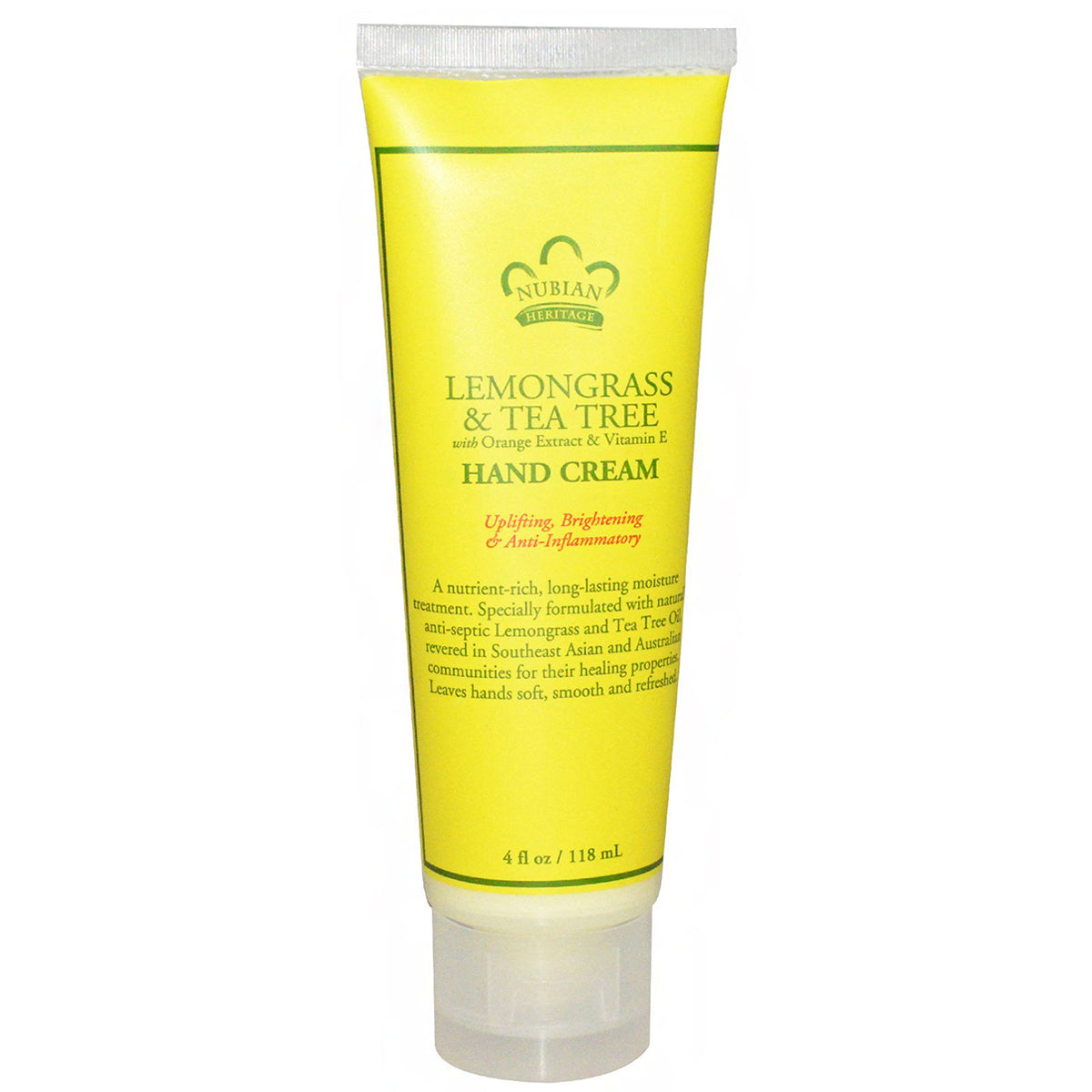 Nubian Heritage Lemongrass & Tea Tree Hand Cream 4oz