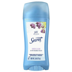 Secret Invisible Solid Antiperspirant Deodorant - Sheer Clean 2.6oz