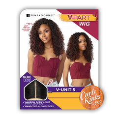 Sensationnel Curls Kinks & Co Synthetic Hair Glueless V Part Wig - V UNIT 5