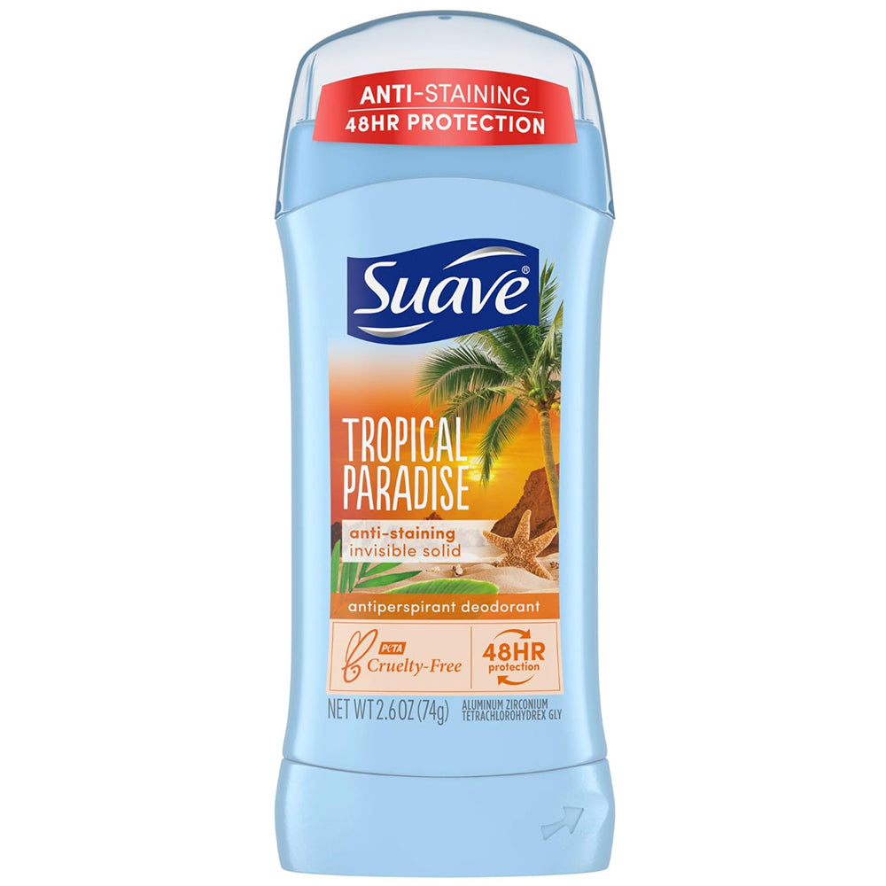 Suave Invisible Solid Antiperspirant Deodorant - Tropical Paradise 2.6oz