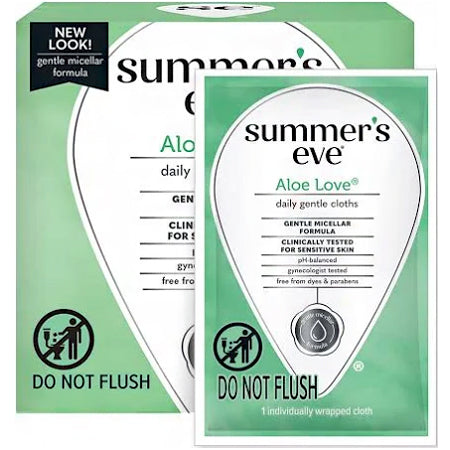 Summer's Eve Daily Gentle Cloths - Aloe Love 16ct