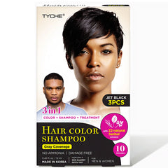 Tyche 3 In 1 Hair Color Shampoo 0.40oz x 3pcs