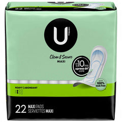 U by Kotex Clean & Secure Pads - Heavy \/ 22 Maxi Pads