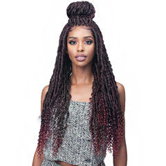 Bobbi Boss Synthetic Hair 4x4 Frontal Lace  Wig - MLF619 NU LOCS CURLY TIPS 30