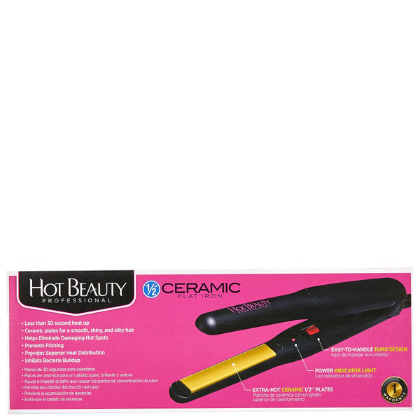 Kiss Hot Beauty Professional HFI050 Ceramic Flat Iron 1 2 WigTypes