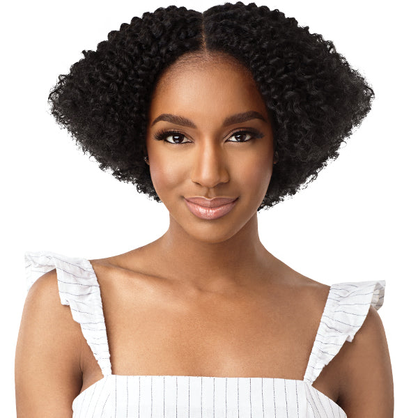 Outre Big Beautiful Hair Human Hair Blend Clip in 4A KINKY CURL 10 WigTypes