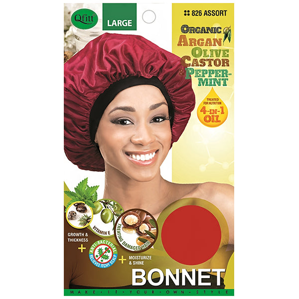 Qfitt Organic Argan + Olive Oil & Shea Butter Bonnet - Large